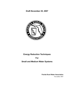 Energy Reduction Document - Florida Rural Water Association