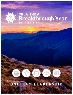 Creating A Breakthrough Year 2017 Edition FINAL DRAFT
