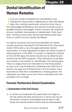 Dental Identification of Human Remains