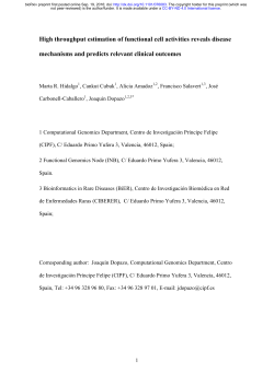 High throughput estimation of functional cell activities