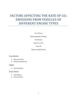 factors affecting the rate of co2 emissions from vehicles of different