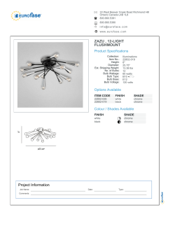 Project Information ZAZU , 12-LIGHT