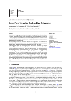Space-Time Views For Back-In-Time Debugging