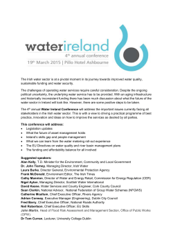 The Irish water sector is at a pivotal moment in its journey towards