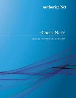 eCheck.Net - Authorize.Net
