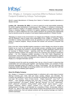 Infosys - Effort to Reduce Carbon Footprint | Press Releases