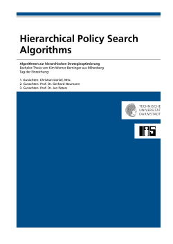 Hierarchical Policy Search Algorithms
