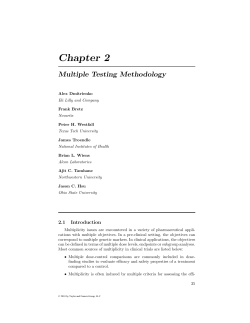 Chapter 2 Multiple Testing Methodology