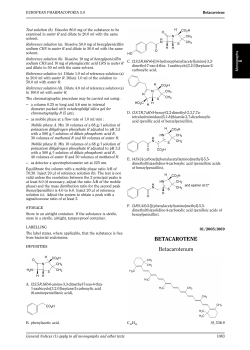 BETACAROTENE Betacarotenum