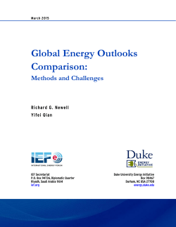 Global Energy Outlooks Comparison
