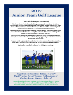 Junior Team Golf League - Juday Creek Golf Course