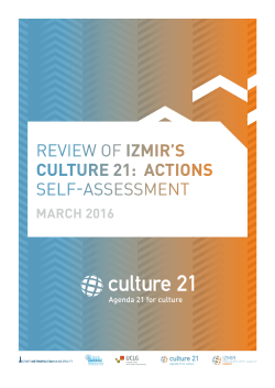review of izmir`s culture 21: actions self