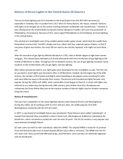 History of Street Lights in the United States Of America