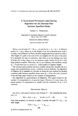 A Generalized Permanent Label Setting Algorithm for the Shortest