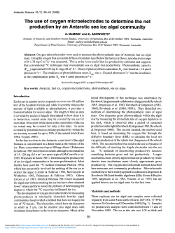 The use of oxygen microelectrodes to determine the net production
