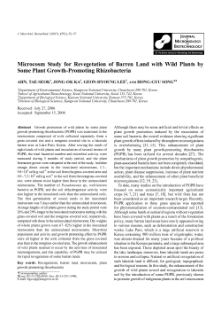 Microcosm Study for Revegetation of Barren Land with Wild Plants