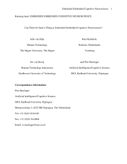 EMBODIED EMBEDDED COGNITIVE NEUROSCIENCE Can There