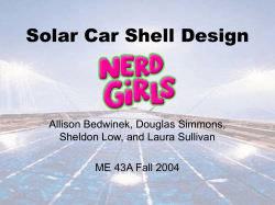 NerdGirls Solar Car Shell Design