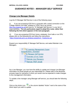 Change Line Manager Details