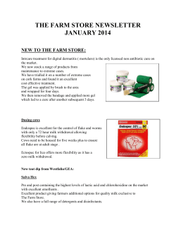 The Farm Store Newsletter