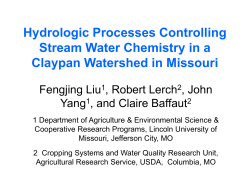 Hydrologic Processes Controlling Stream Water Chemistry in a
