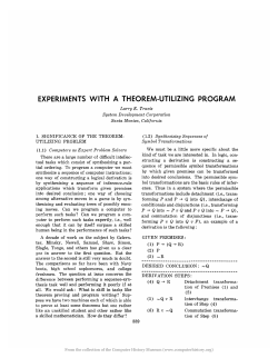 EXPERIMENTS WITH A THEOREM