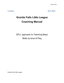 Coaching Basic Skills - Granite Falls Little League