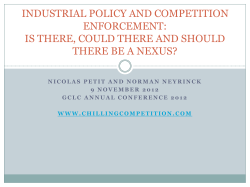 INDUSTRIAL POLICY AND COMPETITION ENFORCEMENT: IS
