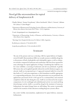 Novel gel-like microemulsion for topical delivery of Amphotericin B