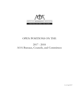 2017/2018 Open BCC Position Listing
