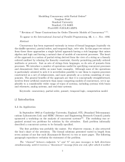 Modeling Concurrency with Partial Orders