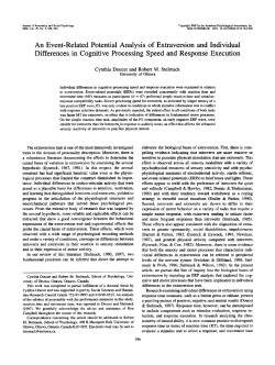 An Event-Related Potential Analysis of - Research