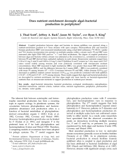 Does nutrient enrichment decouple algal&ndash;bacterial