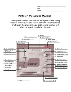 Parts of the Sewing Machine