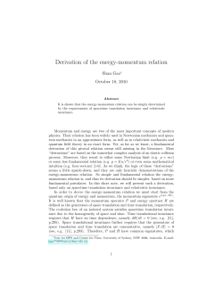 Derivation of the energy