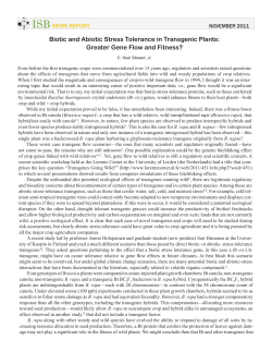 Biotic and Abiotic Stress Tolerance in Transgenic Plants: Greater
