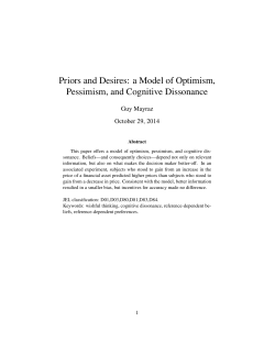 Priors and Desires: a Model of Optimism, Pessimism, and Cognitive