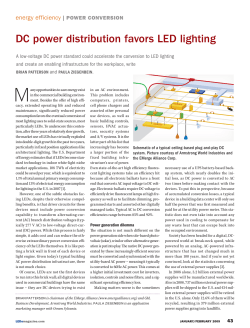 DC power distribution favors LED lighting