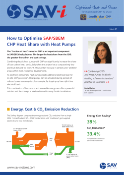 How To Optimise SAP/SBEM CHP Heat Share with