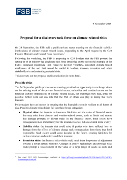 Proposal for a disclosure task force on climate
