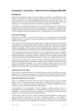 National Alcohol Strategy 2006-2009