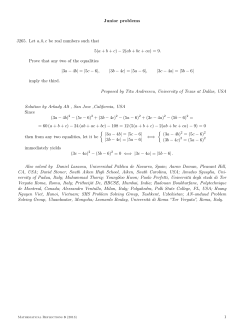 Junior problems J265. Let a, b, c be real numbers such that 5(a + b +