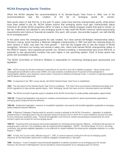 Timeline - NCAA.org