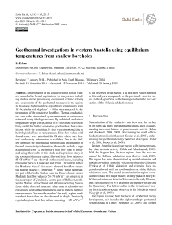 Geothermal investigations in western Anatolia using equilibrium