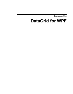 ComponentOne DataGrid for WPF