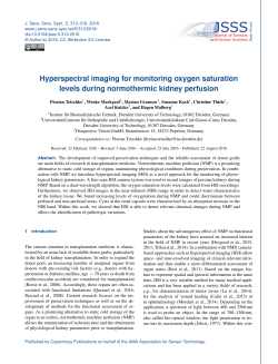 Hyperspectral imaging for monitoring oxygen saturation levels