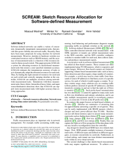 SCREAM: Sketch Resource Allocation for Software
