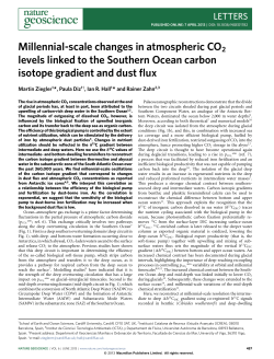 Millennial-scale changes in atmospheric CO2 levels linked to the