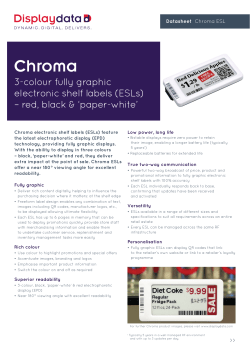 3-colour fully graphic electronic shelf labels (ESLs) &ndash; red, black