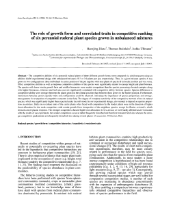 The role of growth form and correlated traits in